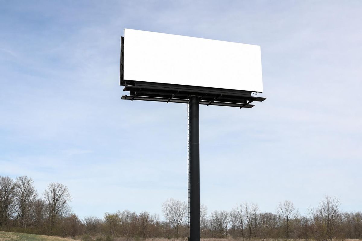 Empty billboard against open sky, illustrating booking a billboard in advance in Springfield, MO