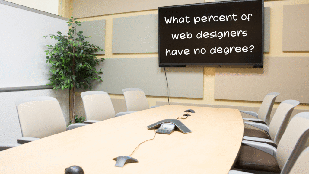 What percent of web designers have no degree