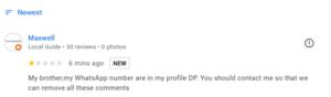 Google Review Fake